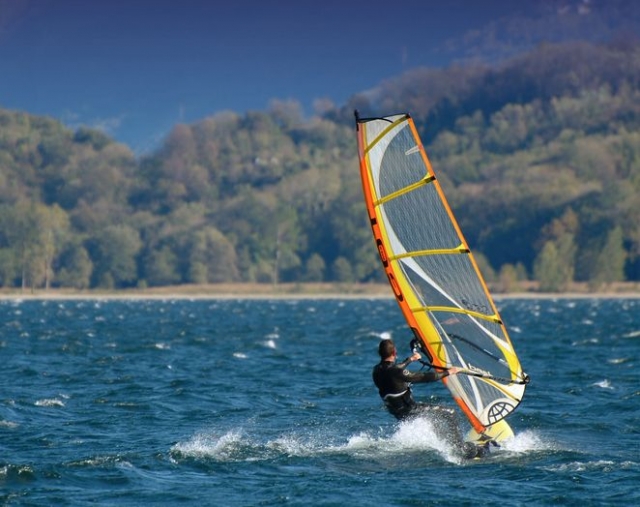  During the windsurfing course 